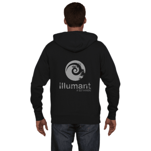 distressed logo black hoodie (lighter)