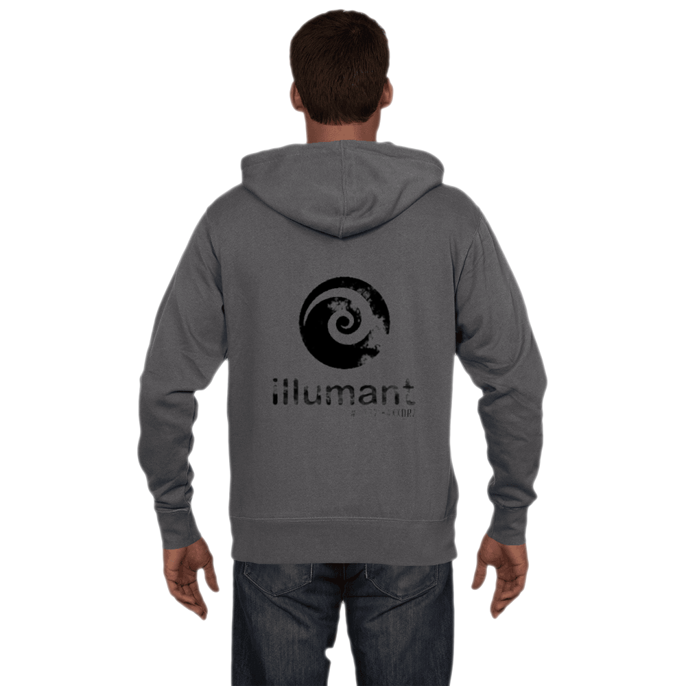 distressed logo heather gray hoodie (lighter)
