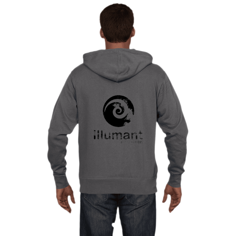 distressed logo solid gray hoodie (thicker)